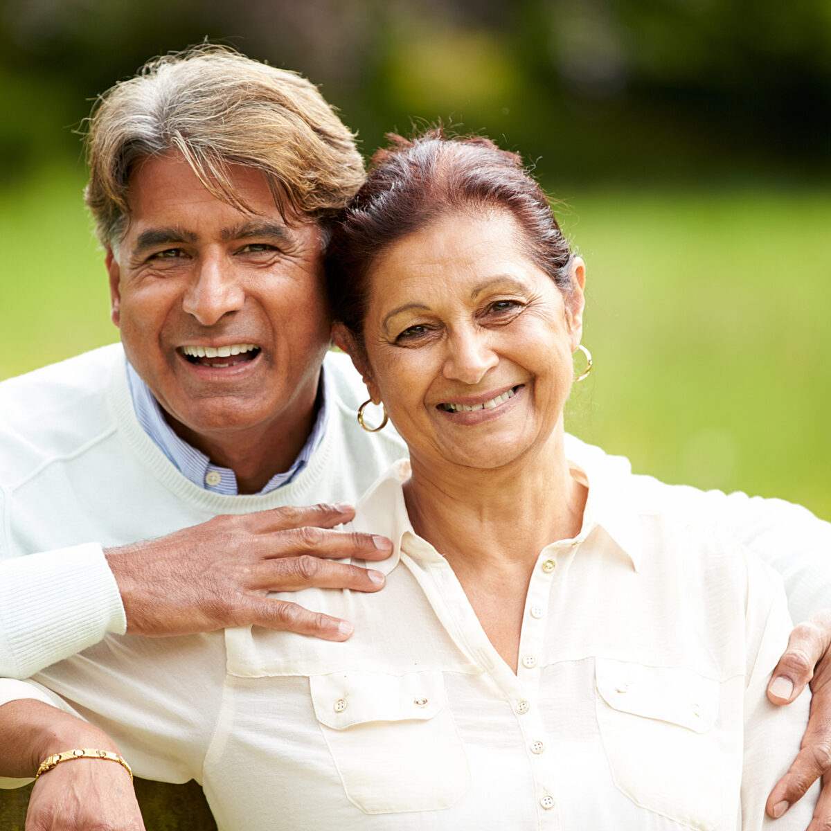 Couple 60s happy outside 155730224